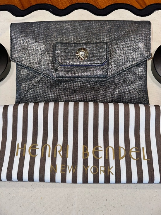 henri bendel Handbags - ✨Henri Bendel Metallic Jacquard Envelope Clutch • Satin Lined • Collector Piece